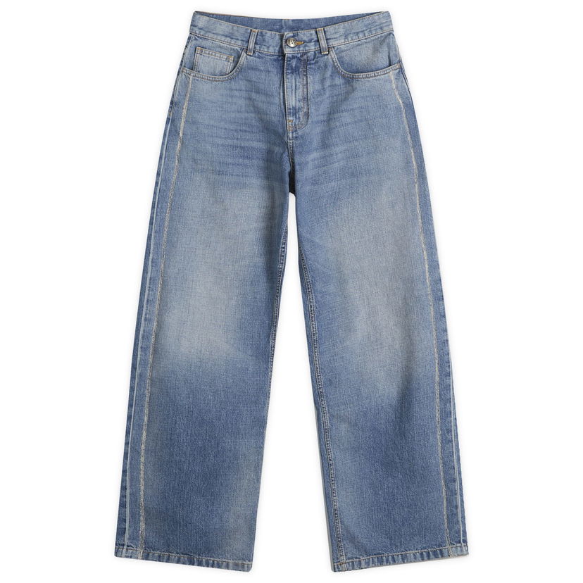 Jeans Palm Angels Palm Angels Loose Fit Jeans 28" Plava | PMYA049S25DEN0024040