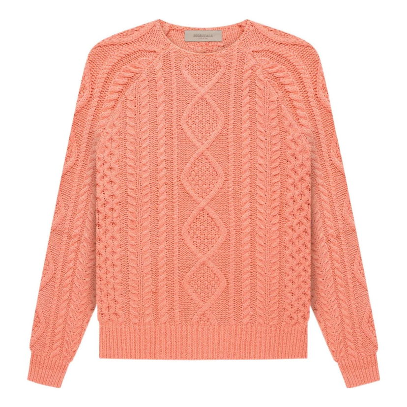 Džemper Fear of God Essentials FW22 Cable Knit Sweater Narančasta | FOG-FW22-019