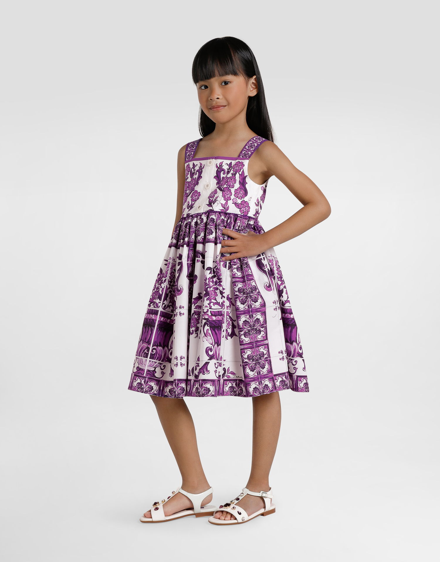 Dodaci Dolce & Gabbana Dolce & Gabbana Patent Leather Sandals With Crystals Bijela | D11364AN1968V135, 1