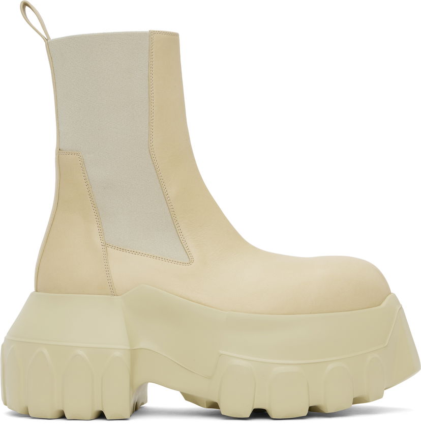 Tenisice i cipele Rick Owens Rick Owens Hollywood Beatle Mega Tractor Chelsea Boots Bež | RR01E5860 LCH