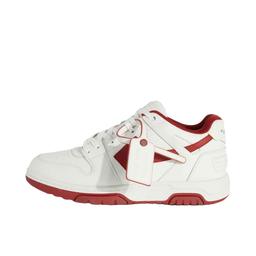 Tenisice i cipele Off-White Out Of Office OOO Low Tops White Burgundy Bijela | OMIA189F23LEA002-0129