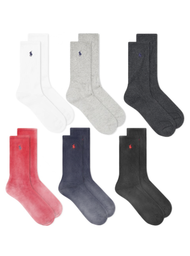 Čarape Polo by Ralph Lauren Cotton Crew Sock - 6 Pack Višebojno | 449824809003