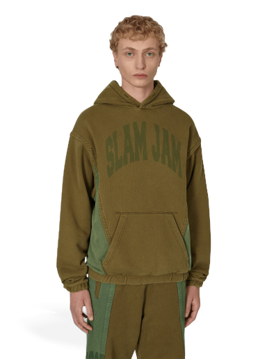 Dukserice Slam Jam Panel Hooded Smeđa | SBM0015FA07 GRNBW01
