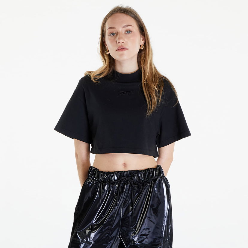Crop top Reebok Washed Cropped Tee Washed Black Crna | RWAA001C99JER0021000