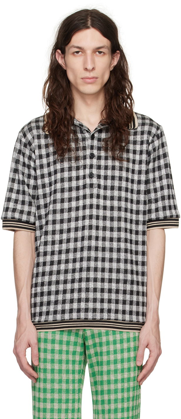 Polo majica Anna Sui Anna Sui Checked Polo Crna | M1023K20