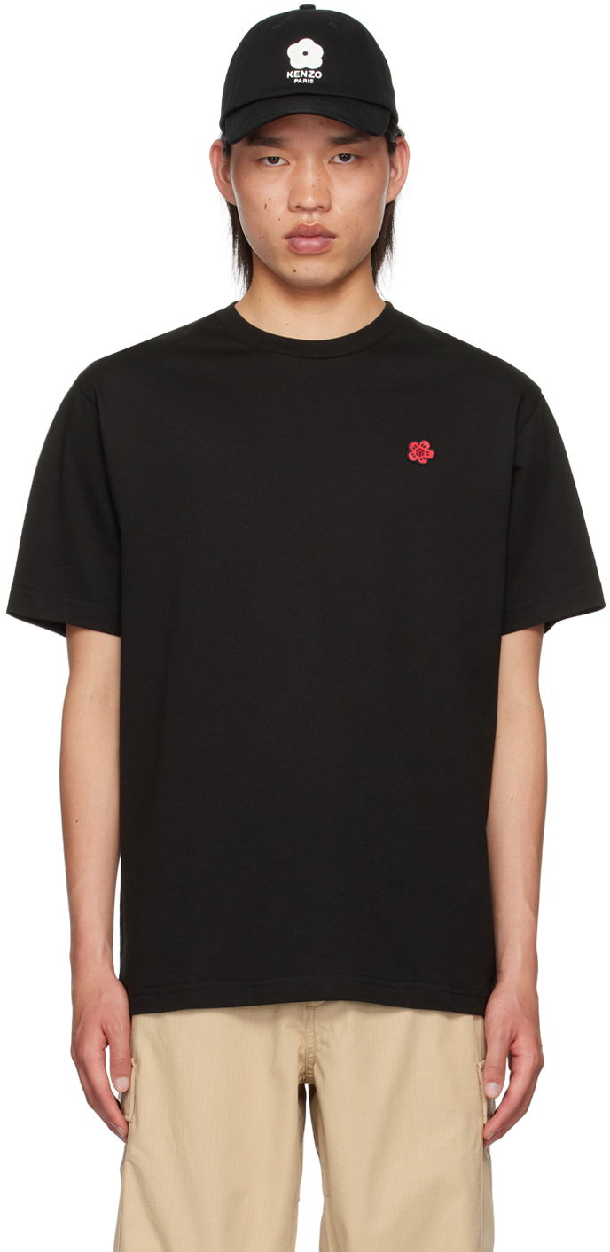 Majica kratkih rukava KENZO Black Paris Boke Flower T-Shirt Crna | FE65TS4744SG