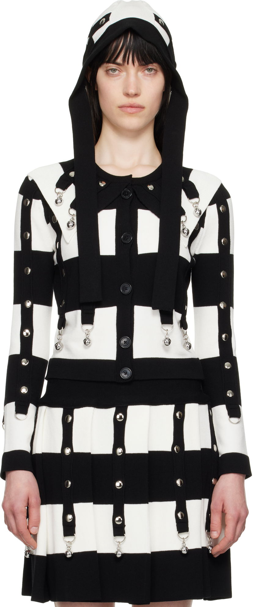 Suknja Chopova Lowena Chopova Lowena Kip Checkered Cardigan with Bells Crna | 5233