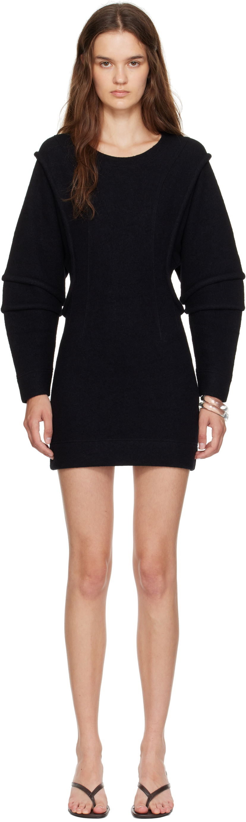 Haljina Eckhaus Latta Eckhaus Latta Pallas Mini Dress Crna | 1406-EL-PF25-D -