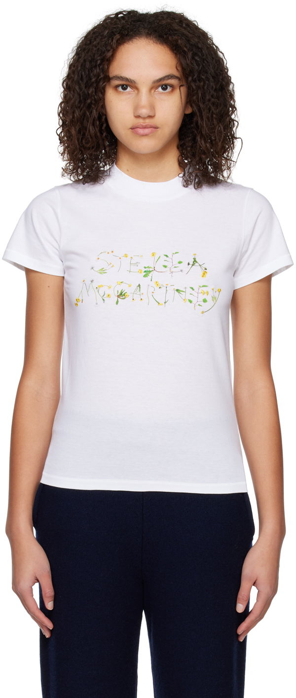 Majica kratkih rukava Stella McCartney Stella McCartney Dandelion Graphic T-Shirt Bijela | 6J00723SPX10