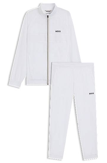 Trenerka BOSS BOSS Water-Repellent Tracksuit Bijela | 50541286