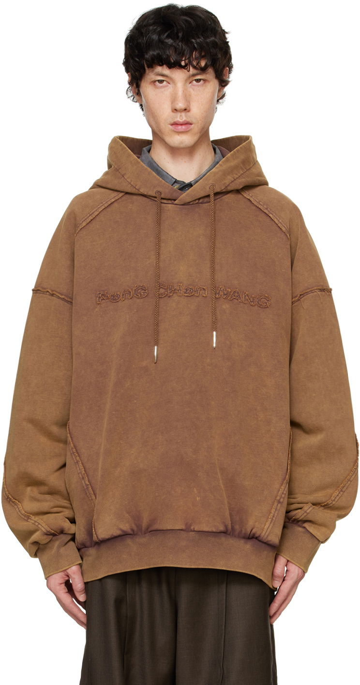 Dukserice Feng Chen Wang Feng Chen Wang Washed Hoodie Smeđa | FUF18HD04