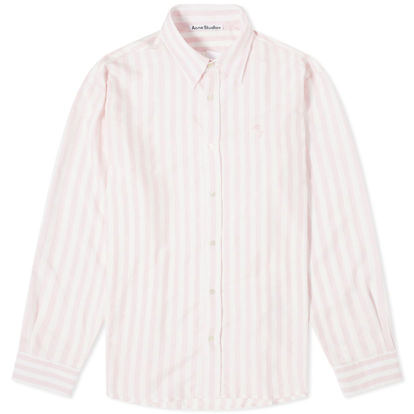 Košulja Acne Studios Sandrok Matt Stripe Shirt Ružičasta | BB0584-ANG