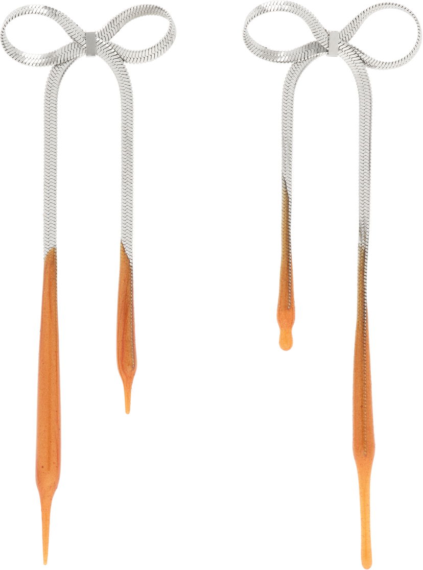Naušnice Ottolinger Ottolinger Laced Bow Earrings Narančasta | 12590032502