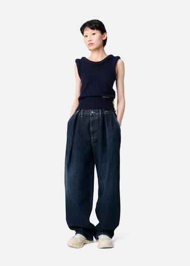 Jeans AXEL ARIGATO Rumor Pleated Wide-Leg Jeans Plava | A3469002, 5