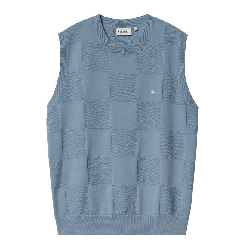Džemper Carhartt WIP Checkered Knit Vest Plava | I034544_6