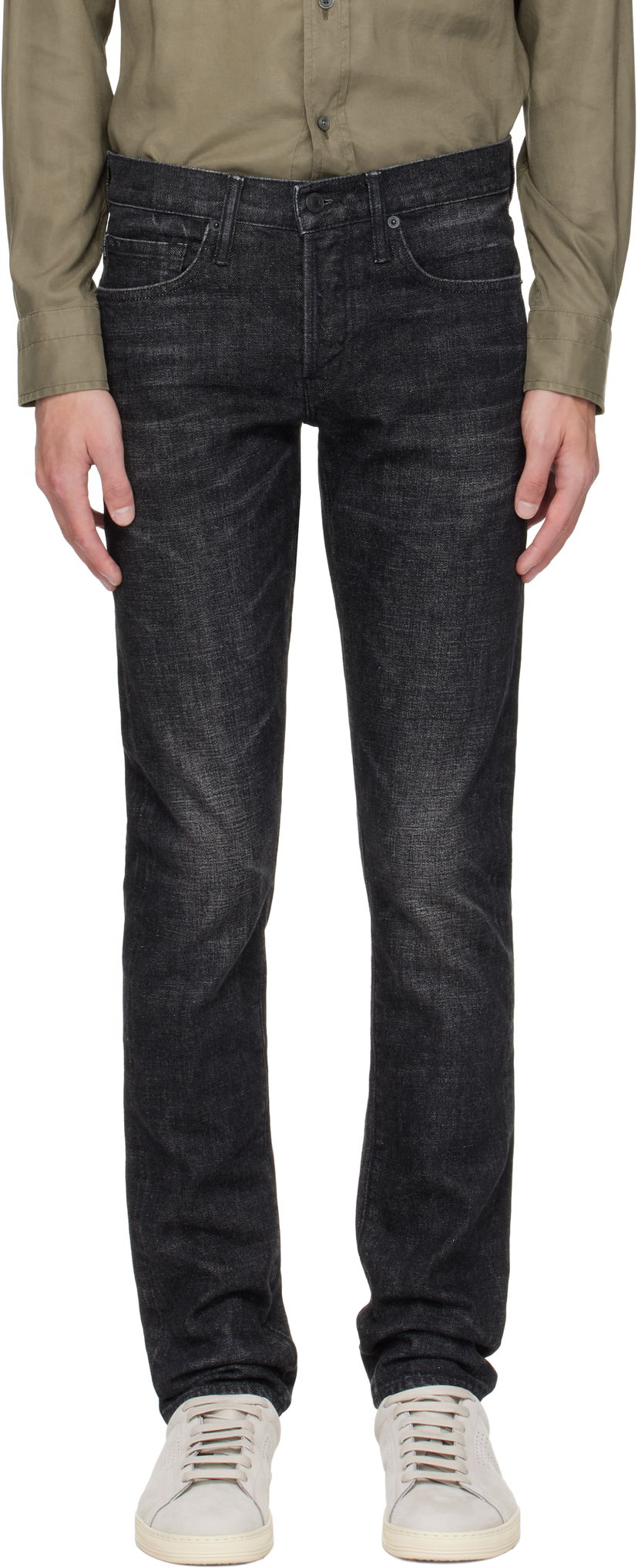 Jeans Tom Ford TOM FORD Slim Fit Selvedge Jeans Crna | DPS001-DMC076