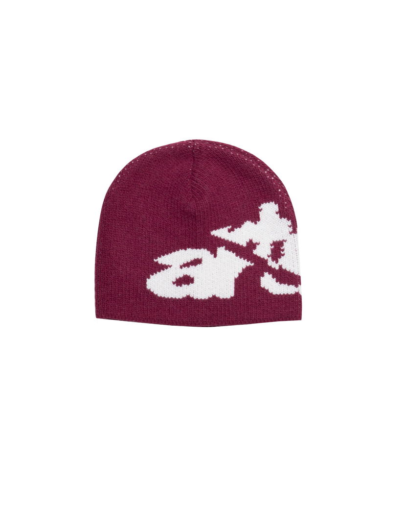 Kapica Arte Antwerp Arte Antwerp Ripped Side Beanie Tamnocrvena | AW25-154AC-BOR