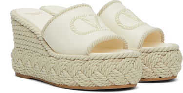 Tenisice i cipele Valentino Valentino Garavani VLogo Torchon Wedge Slide Sandals Bež | 6W2S0KC5YWI, 3