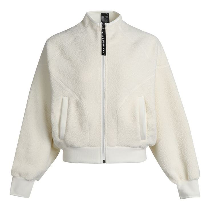 Bomber jakna adidas Originals Cover Up Knit Warm Jacket Bijela | GH7364