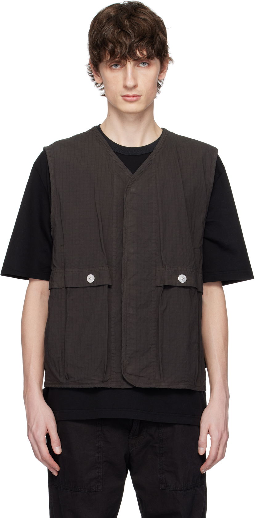 Prsluk Stone Island Stone Island Mil-Spec Stretch Ripstop-TC Vest Siva | K1S15 G100010 S0063