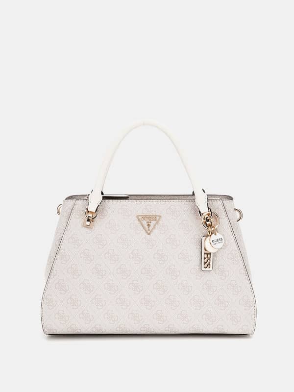Ručna torbica GUESS Noelle 4G Logo Satchel Bijela | HWBD7879070