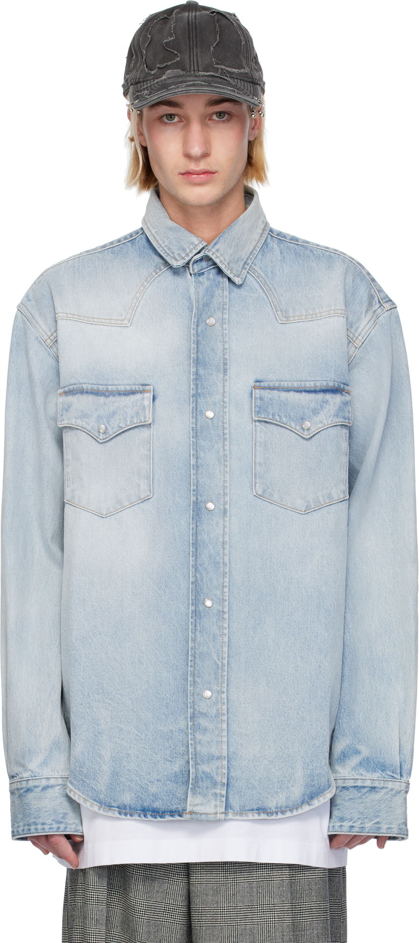 Košulja VETEMENTS VTMNTS Flap Pocket Denim Shirt Plava | VL22SH600L
