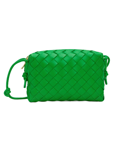 Torba za rame Bottega Veneta Mini Loop Camera Bag Zelena | 723547 V1G11