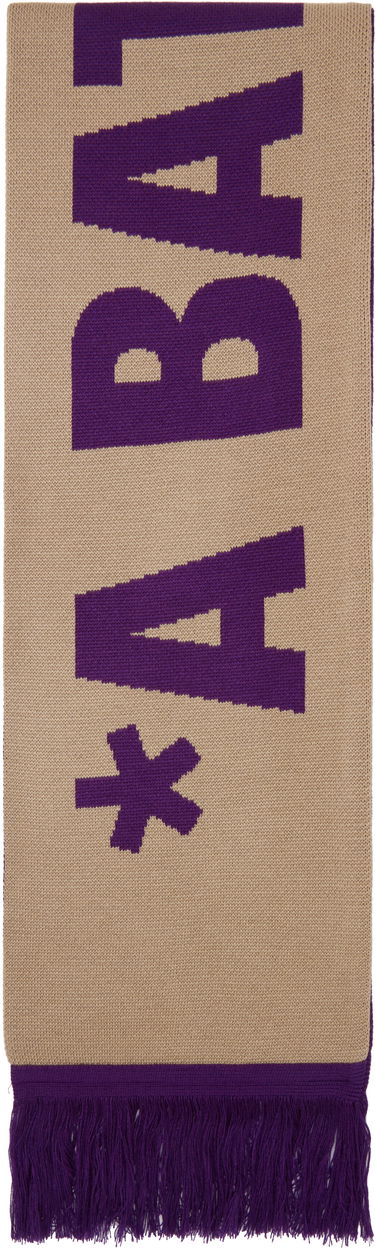 Šal BAPE Jacquard Bape Logo Long Scarf Ljubičasta | 001GDK801011M PUR, 4