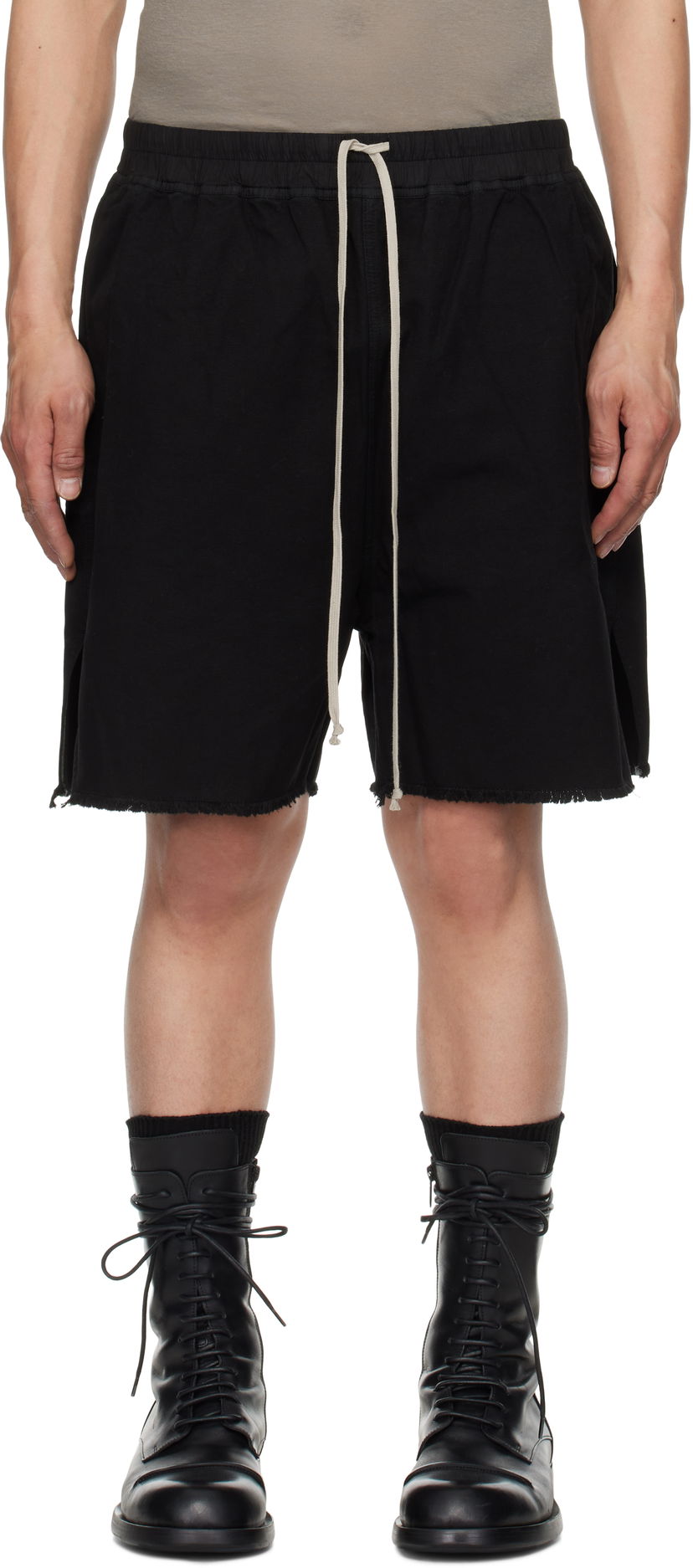 Kratke hlače Rick Owens DRKSHDW Hollywood Long Boxers Shorts Crna | DU01E3383 CVS