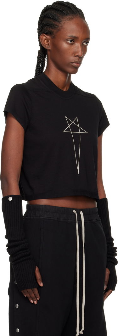 Crop top Rick Owens DRKSHDW Concordians Cropped Small Level T-shirt Crna | DS02E7207 RNEP3, 1