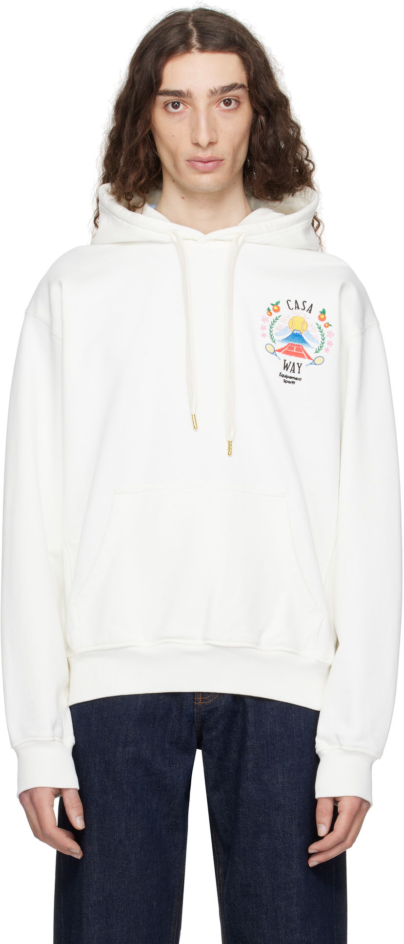Dukserice Casablanca Casablanca 'Casa Way' Mountain Hoodie Bijela | MPF25-JTP-292-01