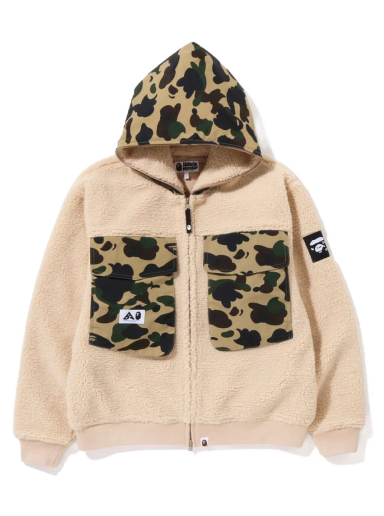 Jakna BAPE Big Pocket Relaxed Fit Boa Jacket Bež | 1I80-140-004