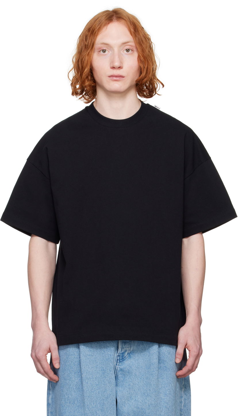 Majica kratkih rukava Jil Sander Jil Sander Logo Flag Shoulder T-Shirt Crna | J22GC0195_J20244