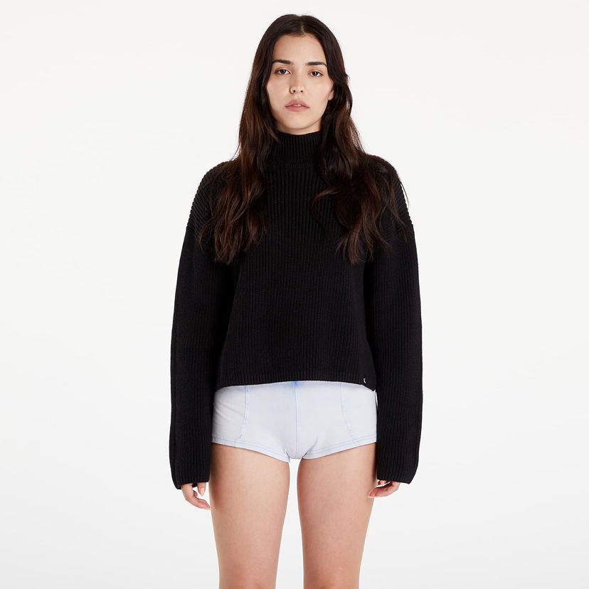 Džemper CALVIN KLEIN Chunky Loose High Neck Sweater Black Crna | J20J224227 BEH