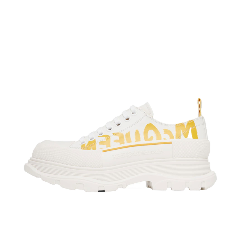 Tenisice i cipele Alexander McQueen Graffiti Tread Slick Low-Top Sneakers Bijela | 711108WIAT6