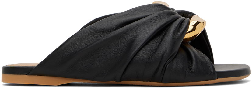Njega cipela JW Anderson JW Anderson Corner Leather Sandals Crna | ANW42061A