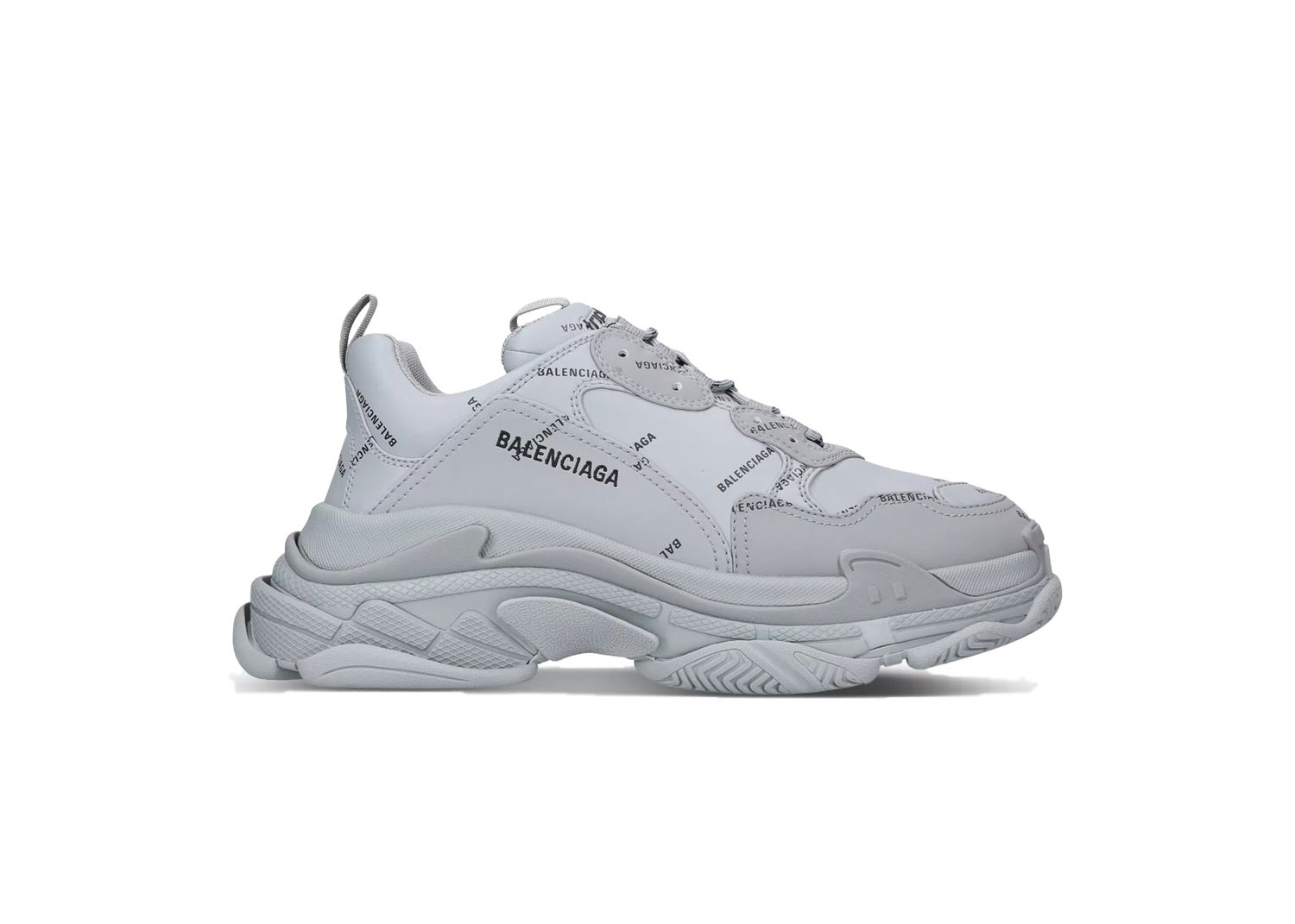 Tenisice i cipele Balenciaga Triple S AllOver Logo Grey Black Siva | 536737 W2FA1 1810, 0