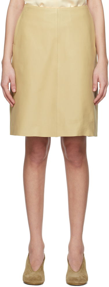 Suknja TOTEME TOTEME A-Line Leather Miniskirt Žuta | 251-WRB4456-LE0128, 0