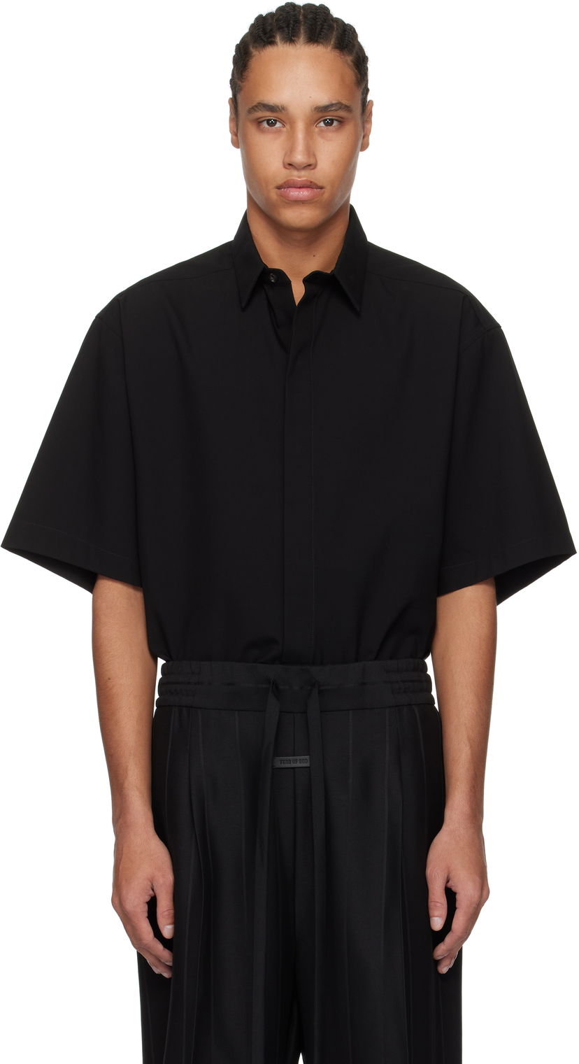 Košulja Fear of God Fear of God Oxford Short Sleeve Shirt Crna | FGE250-518OXF