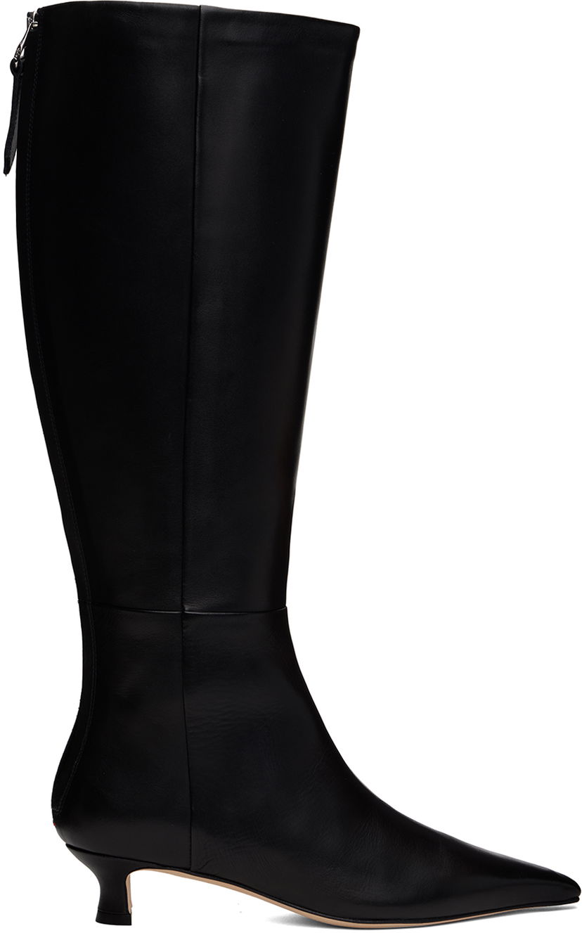 Haljina Aeyde Aeyde Zazie Leather Tall Boots Crna | A11-KB-ZAZSS35KT-223-800-001