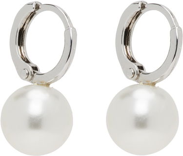 Naušnice Simone Rocha Simone Rocha Small Pearl Hoop Earrings Bijela | ERG84 0904, 1
