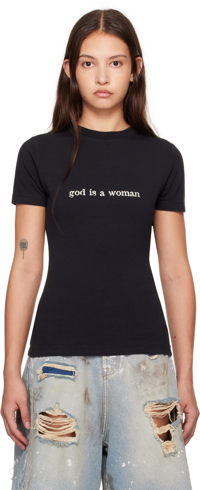 Majica kratkih rukava VETEMENTS 'God Is A Woman' Fitted T-Shirt Crna | WA66TR620B