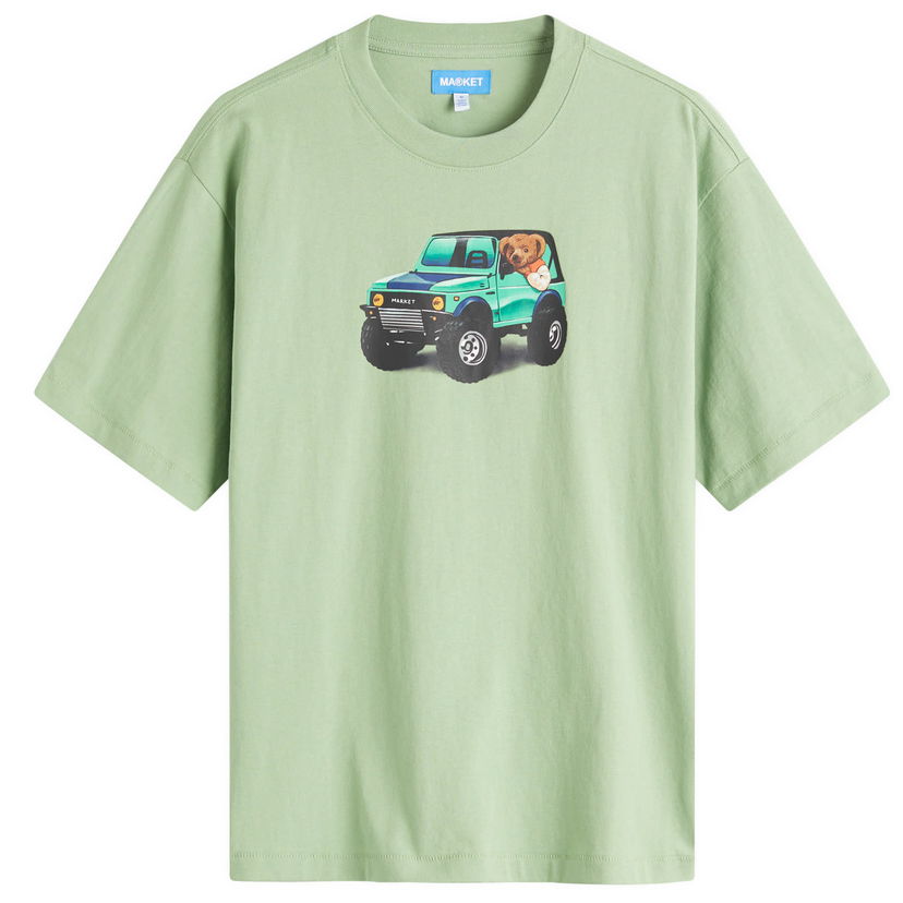 Majica kratkih rukava MARKET 4X4 Bear Graphic Tee Zelena | 399002189-BAS