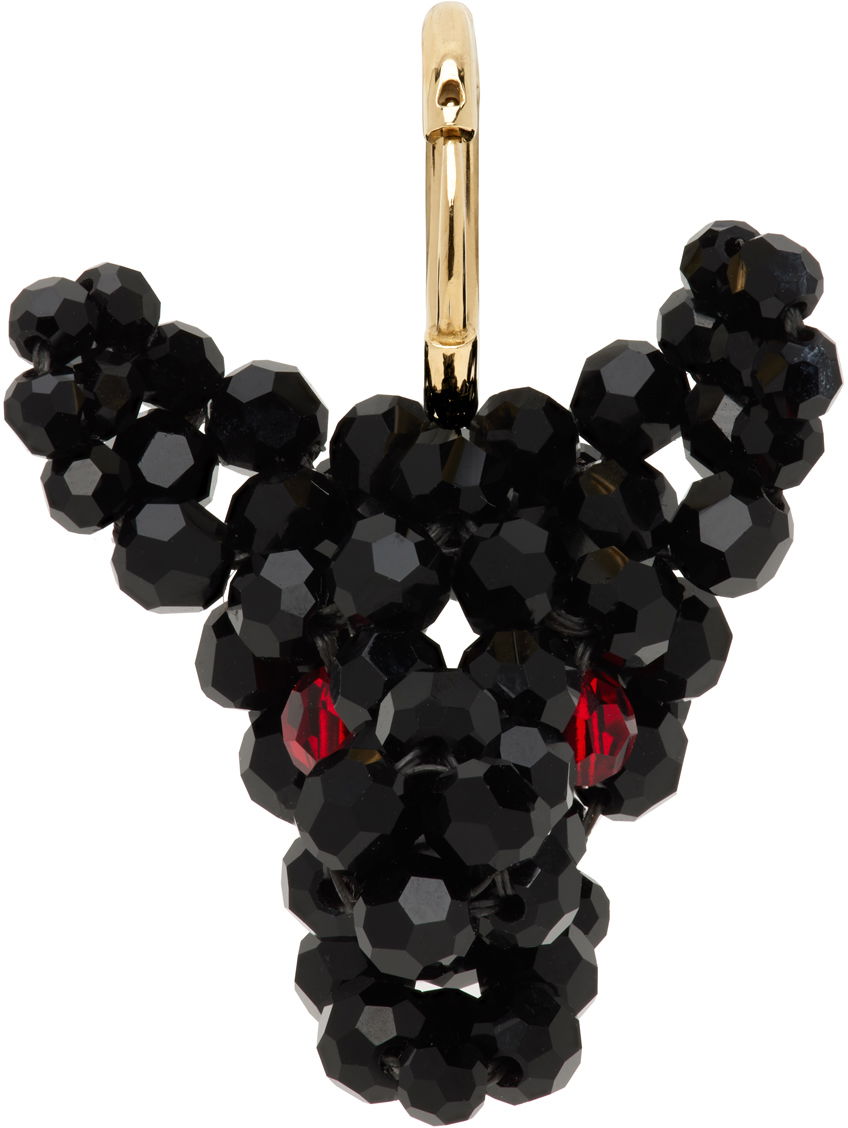 Naušnice Simone Rocha Simone Rocha Beaded Creature Single Earring Crna | ERG511 0903, 0