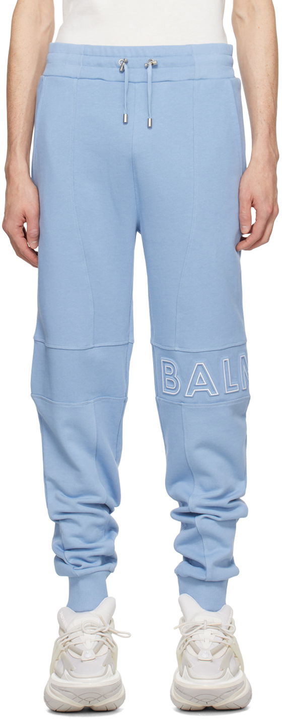 Trenirka Balmain Embossed Sweatpants Plava | CH1OB235BC22