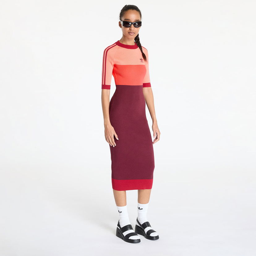 Haljina adidas Originals adidas x KSENIASCHNAIDER Knitted Dress Coral Fusion/ Bright Red/ Shadow Red M Narančasta | IW5661