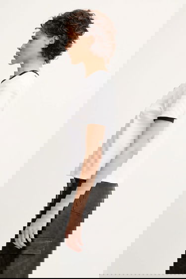 Majica kratkih rukava Sporty & Rich Sporty & Rich Srhwc Ringer T-Shirt Bijela | TO081622305WH01, 1