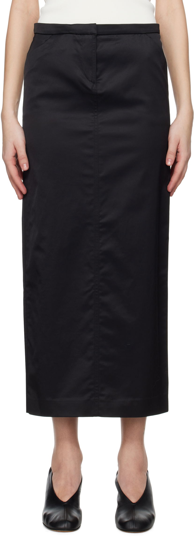 Suknja TOTEME TOTEME Straight Maxi Skirt Crna | 252-WRB0259-FB0391