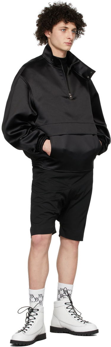 Dukserice We11done We11done Half-Zip Mock Neck Polyester Anorak Crna | WD-JK1-22-075-M-BK, 3