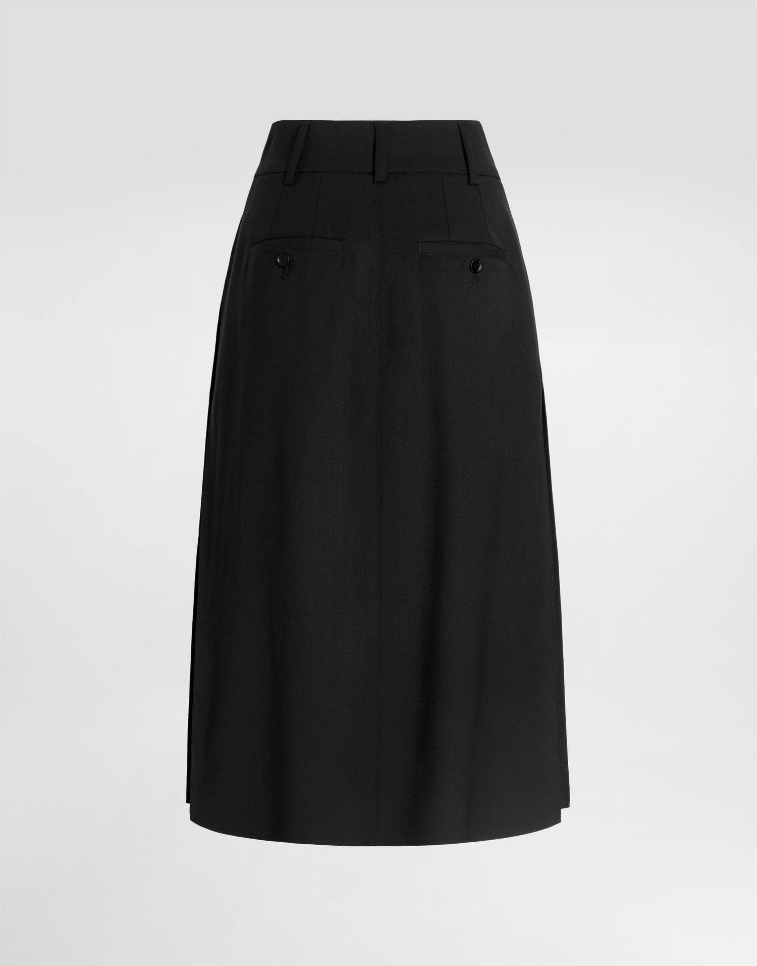 Suknja Dolce & Gabbana Bi-stretch Sallia Pleated High-Waist Midi Skirt Crna | F4C6DTFUBGCN0000, 1